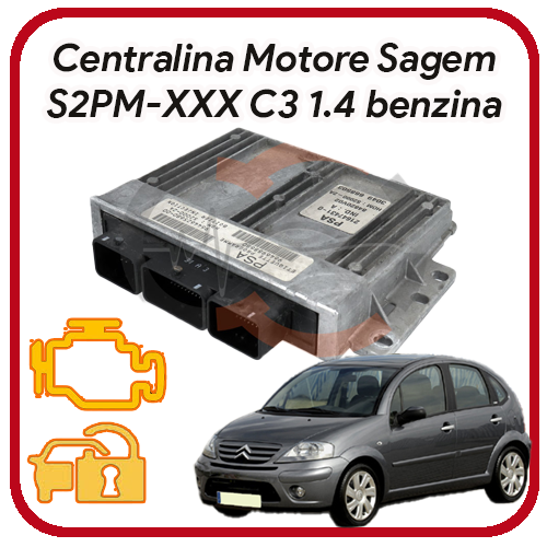 Centralina Motore Citroen C3 Prima (2002-2009) 1.4i KFV / TU3A SAGEM S2PM-XXX Centralina Motore Citroen C3 Prima (2002-2009) 1.4i KFV / TU3A SAGEM S2PM-XXX